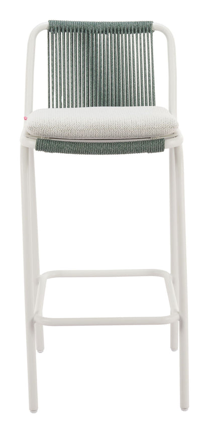 Luft - Outdoor Barstool (Set of 2) - White / Green