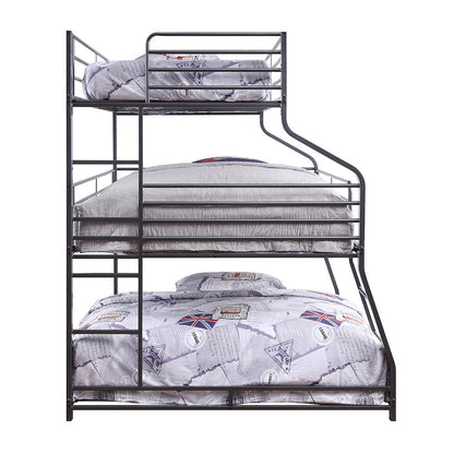Caius II - Twin Over Full/Queen Bunk Bed - Gunmetal