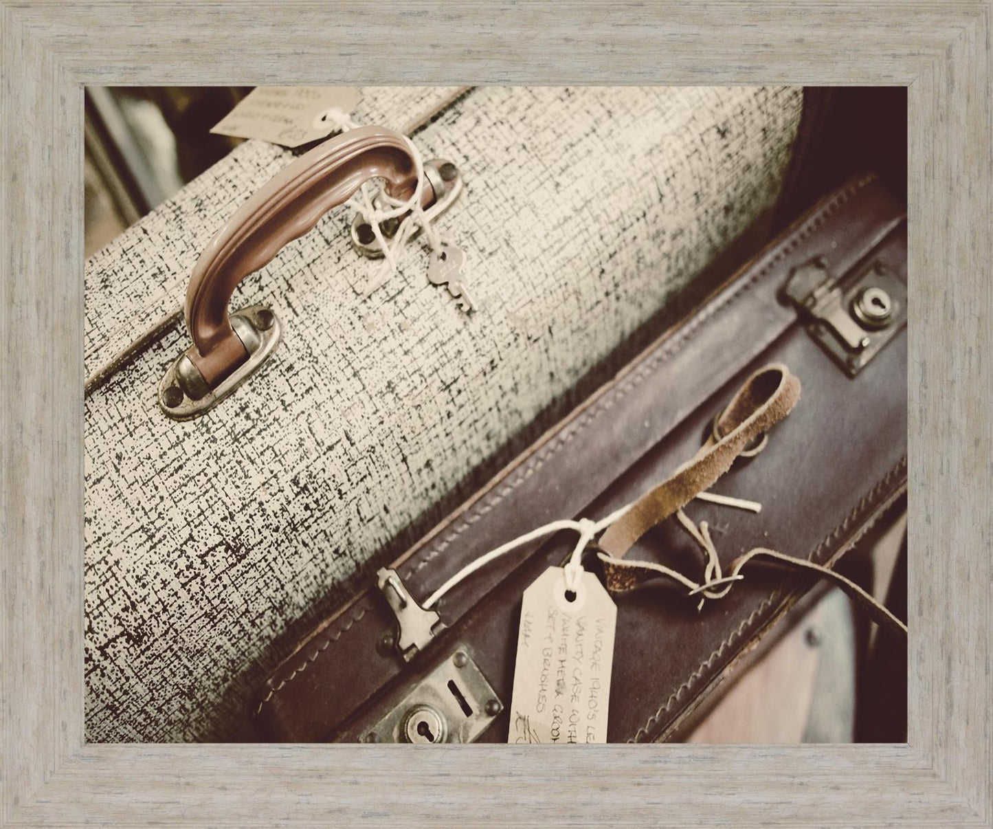 Suitcase Tags - 28" x 34" Framed Wall Art