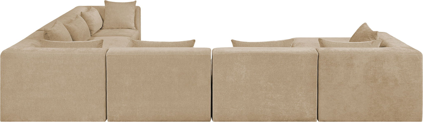 Stellar - 7 Piece Chenille Fabric Upholstered Modular Sectional