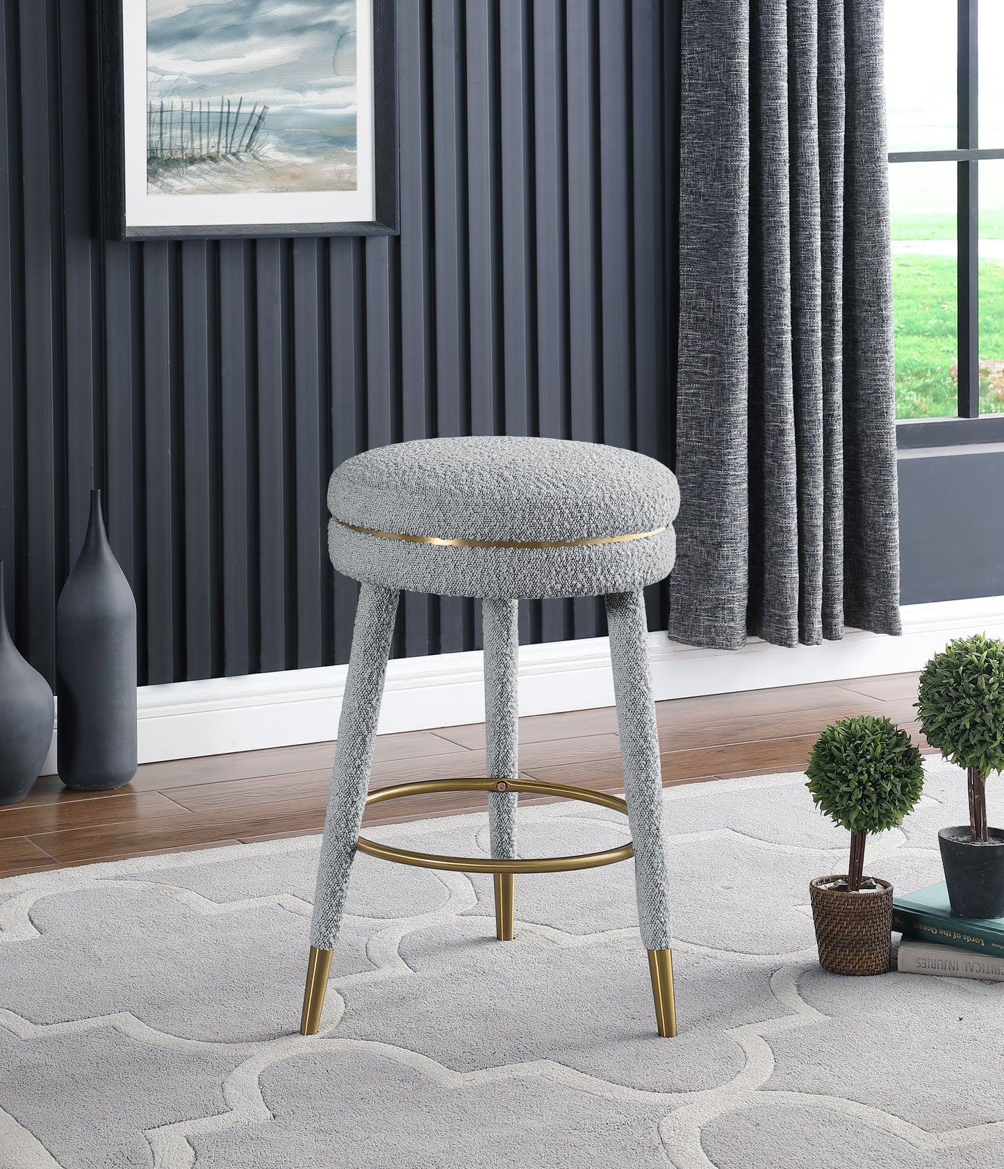 Coral - Counter Stool - Gray