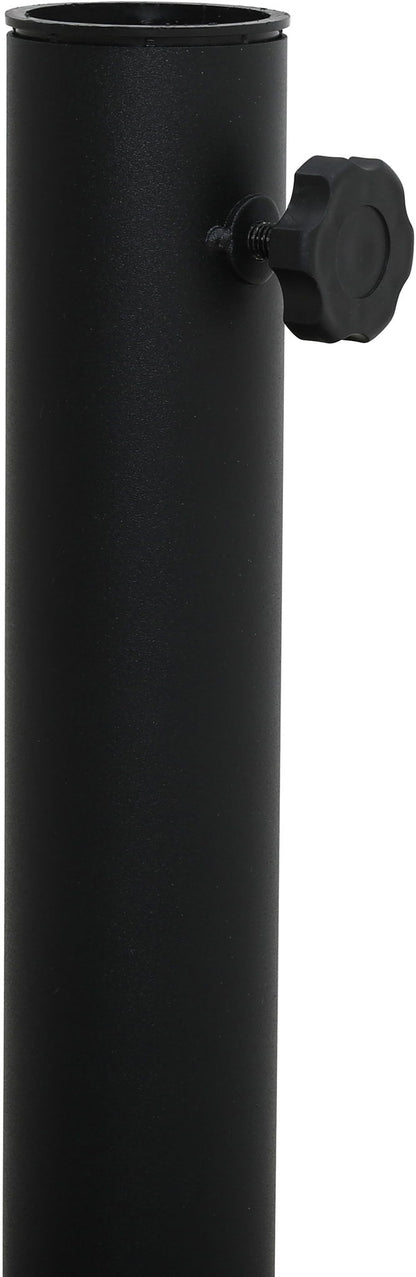 Fiji - Aluminum Patio Umbrella With Square Black And Teak Base