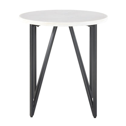 Cedric - Round End Table - Black - 22"