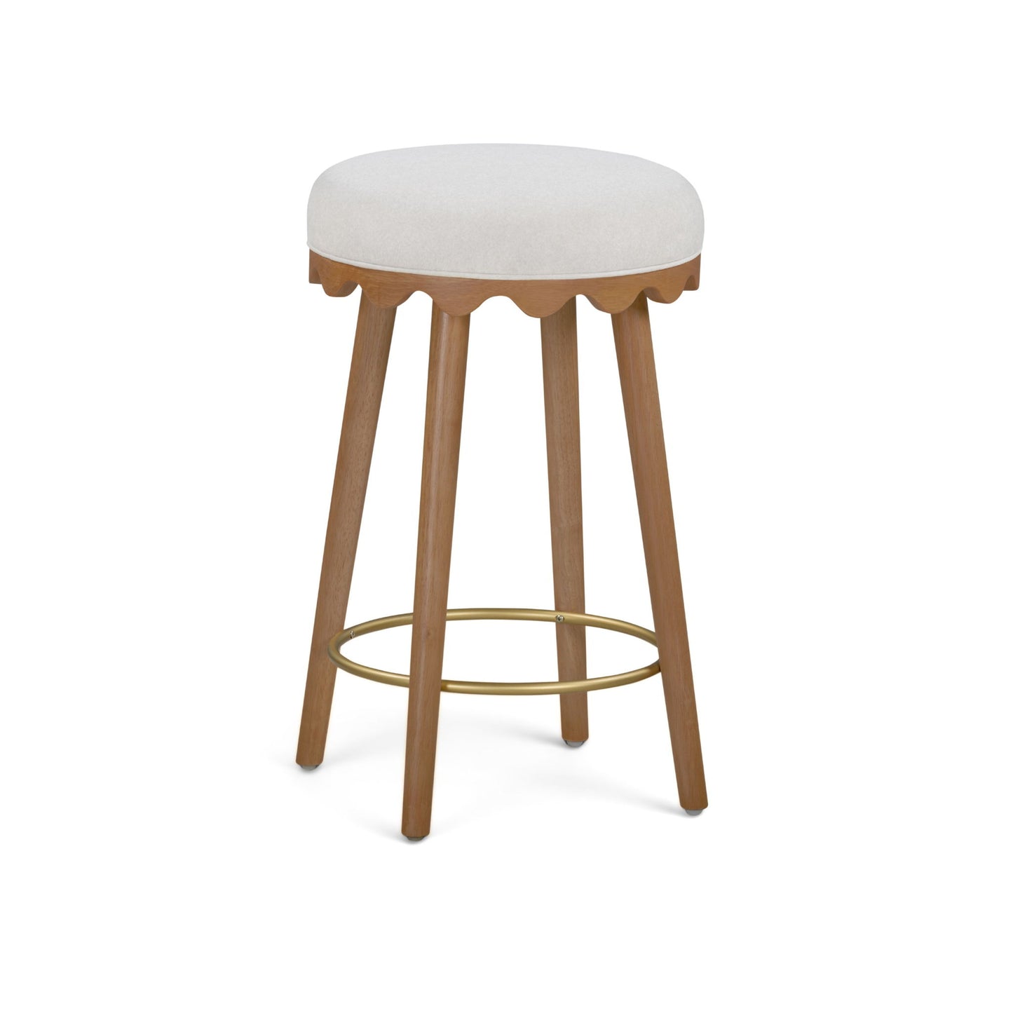 Oodle - Performance Vegan Mohair Light Walnut Stool