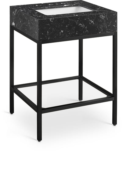 Marmo - Engineered Marble Bathroom Vanity With Black Base