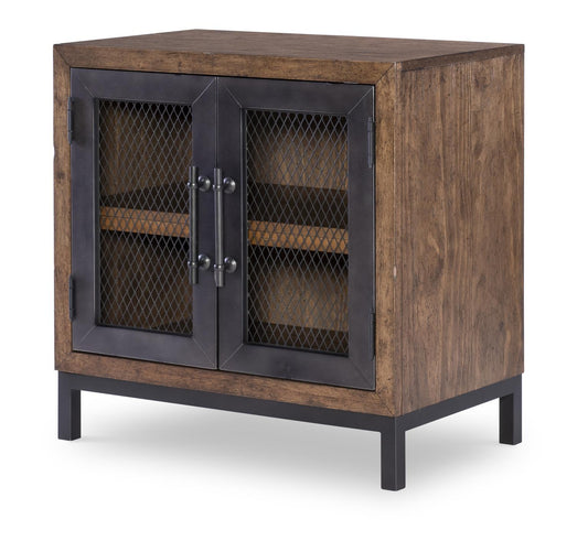 Artisan's Place - Door Nightstand - Vintage Pine Ironwood