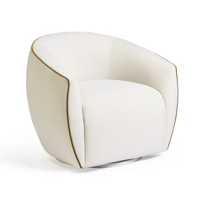 Jordan - Velvet Swivel Chair - Beige