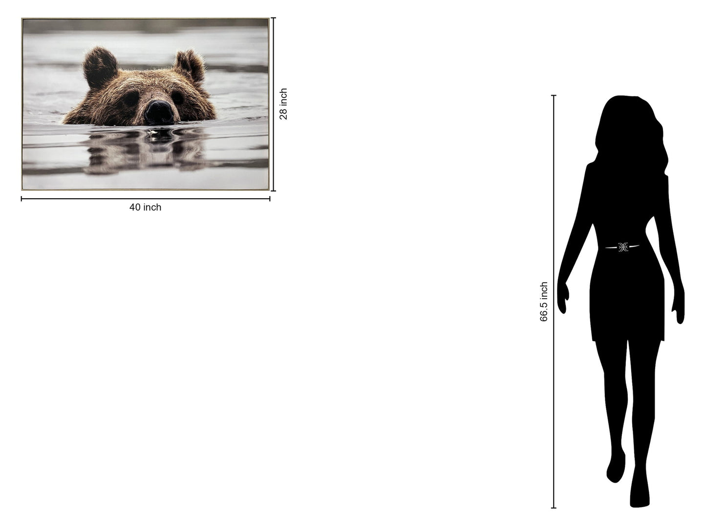 "Silent Watch" Canvas In Frame - Brown / Earthy Tones