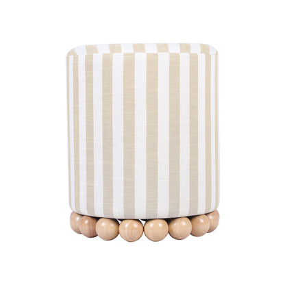 Dex - Striped Linen Ottoman
