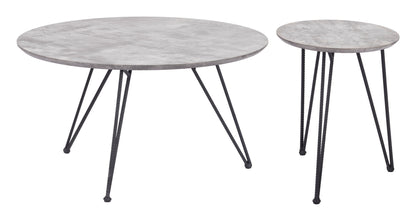 Kerris - Coffee Table Set - Gray / Black