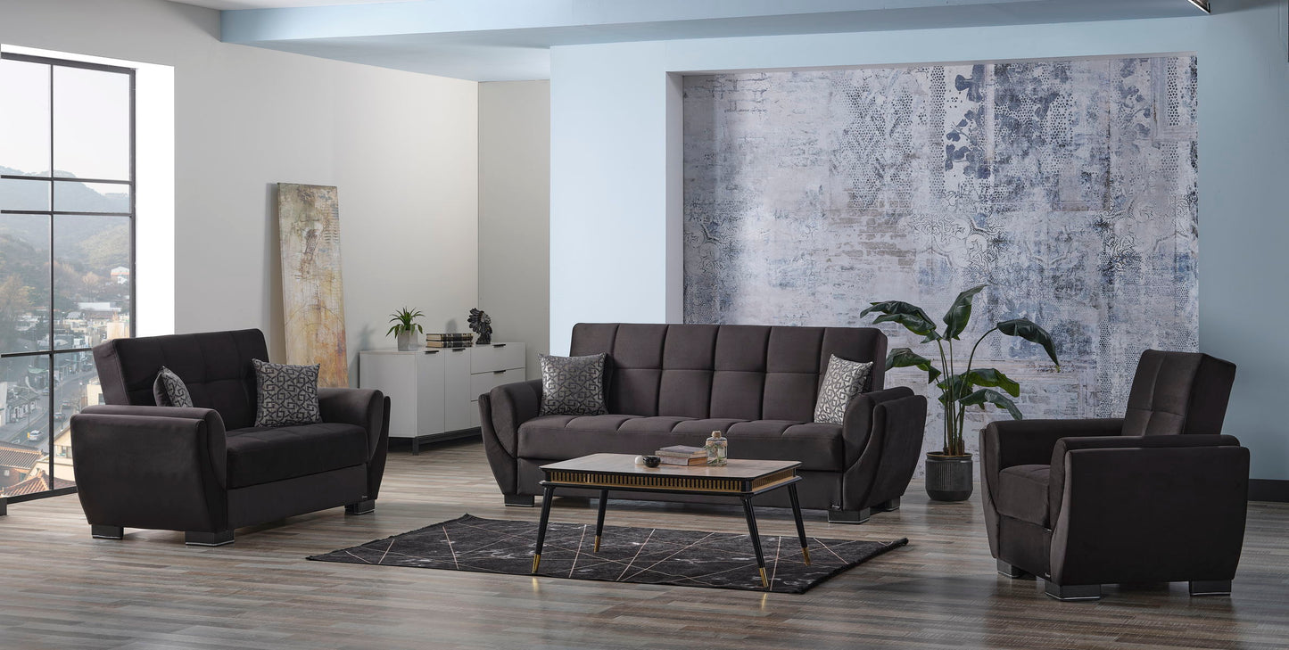 Ottomanson Armada Air - Upholstered Convertible Armchair With Storage - Microfiber