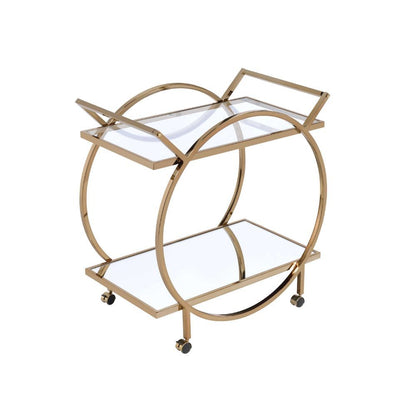 Traverse - Serving Cart - Mirrored & Champagne