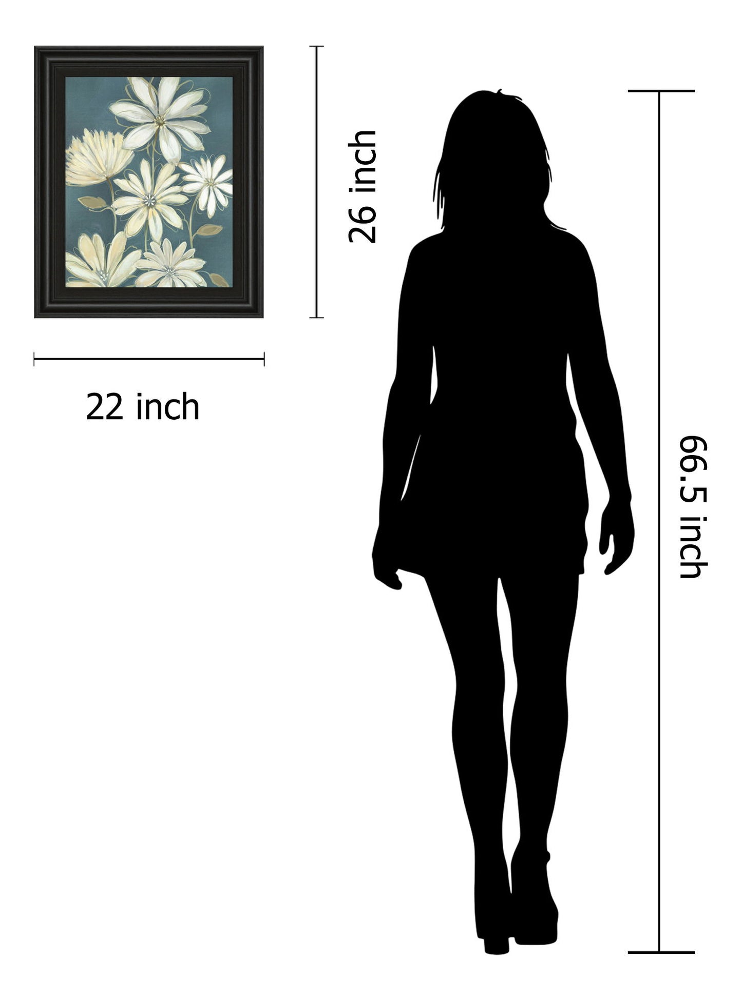 Opposites Attract I By Maria - Framed Print Wall Art - White