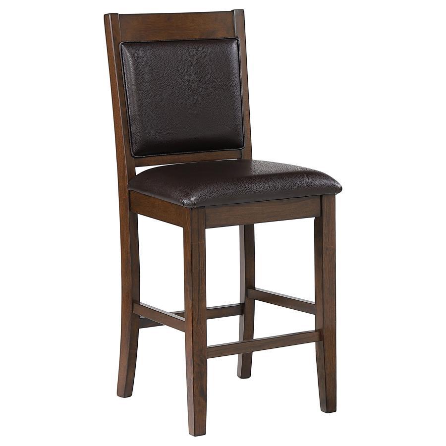 Dewey - Upholstered Counter Chair (Set of 2) - Walnut