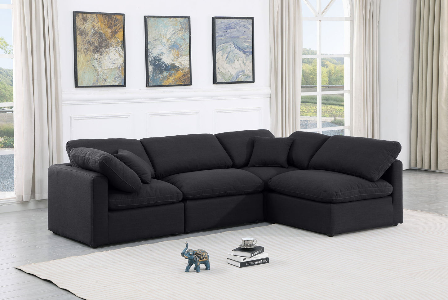 Indulge - Linen 4 Piece Modular Sectional
