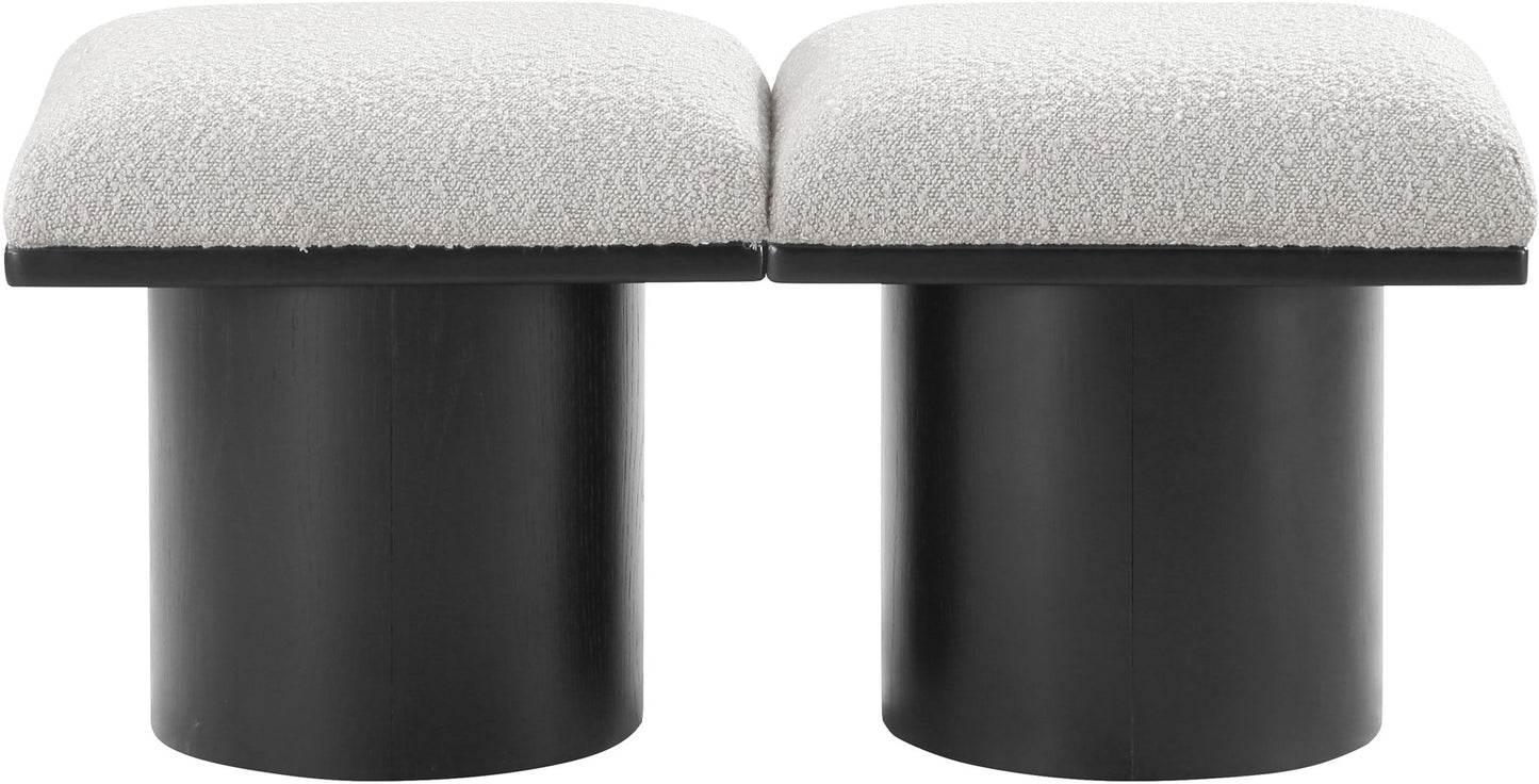 Pavilion - 2 Piece Modular Bench With Black Base
