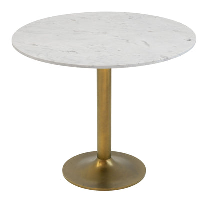 Fullerton - Dining Table - White / Gold