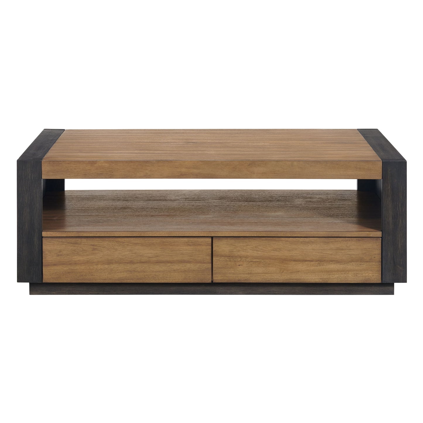 Breckenridge - Coffee Table & 4 Drawers - Light Oak / Black