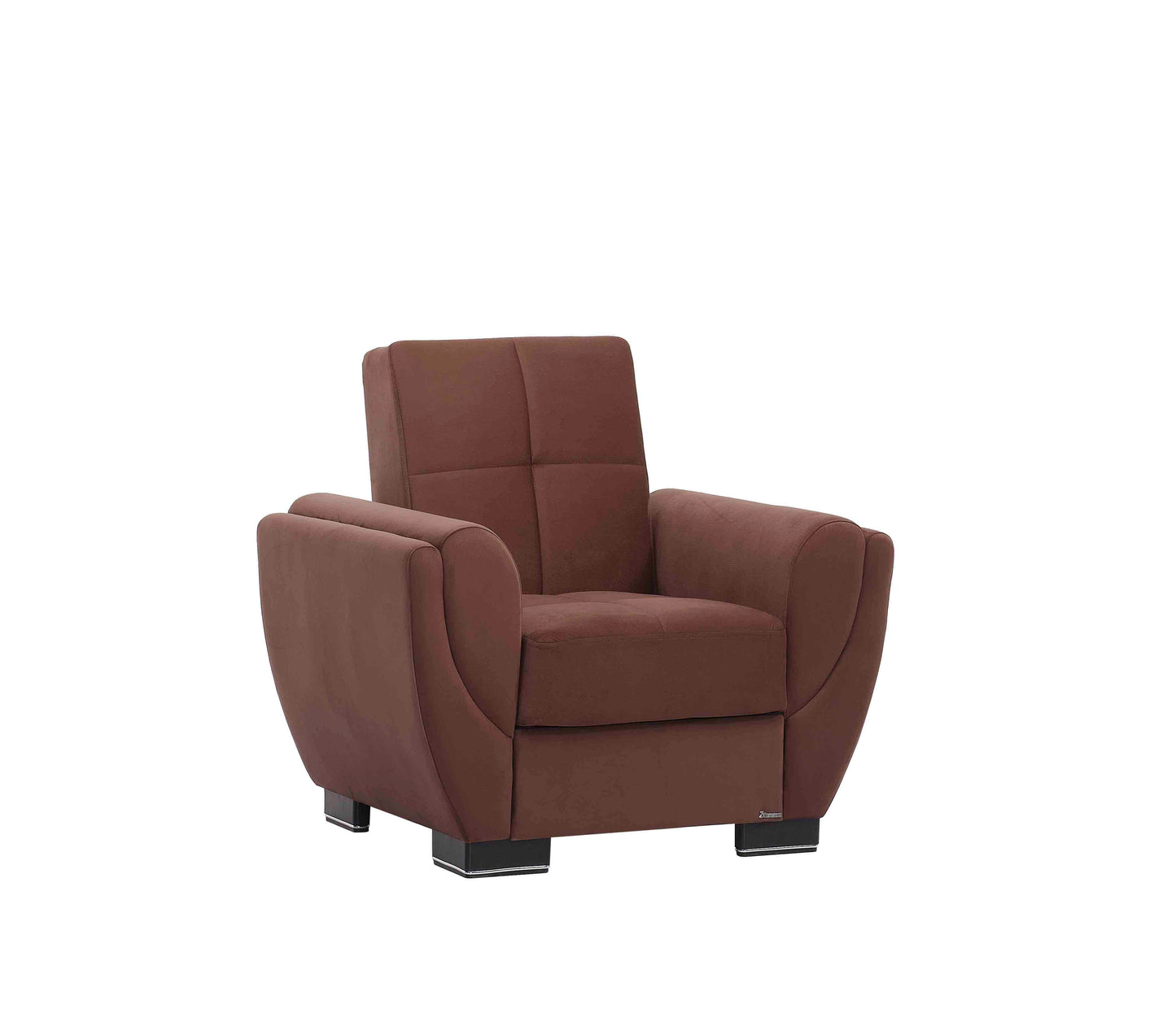 Ottomanson Armada Air - Upholstered Convertible Armchair With Storage - Microfiber