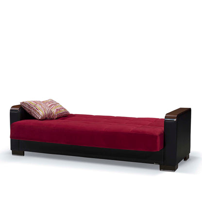 Ottomanson Armada X - Upholstered Convertible Wood Trimmed Sofabed With Storage - Microfiber