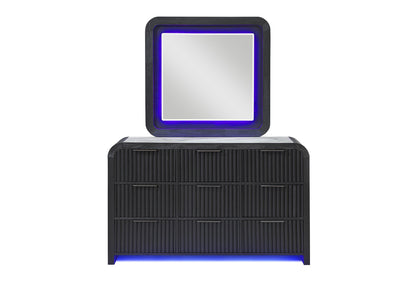 Beckett - Mirror With LED - Black / White