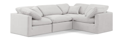 Indulge - Velvet 4 Piece Modular Corner Sectional
