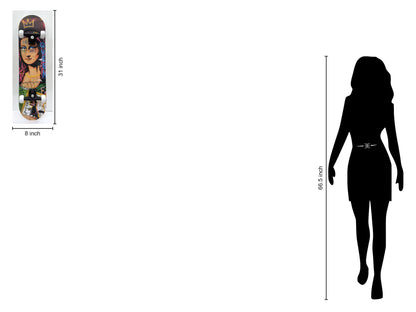 Skateboard - Graffiti Mona Lisa - Beige