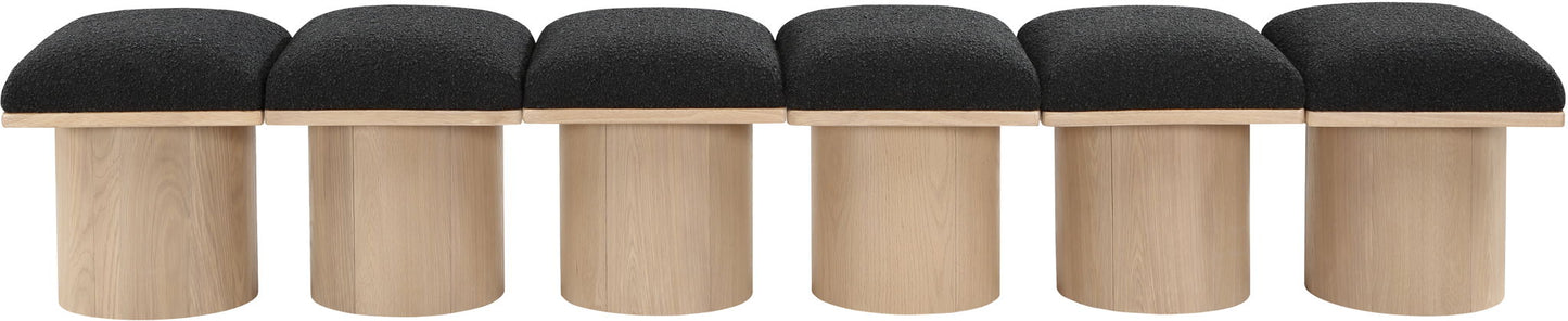 Pavilion - 6 Piece Modular Bench With Natural Base