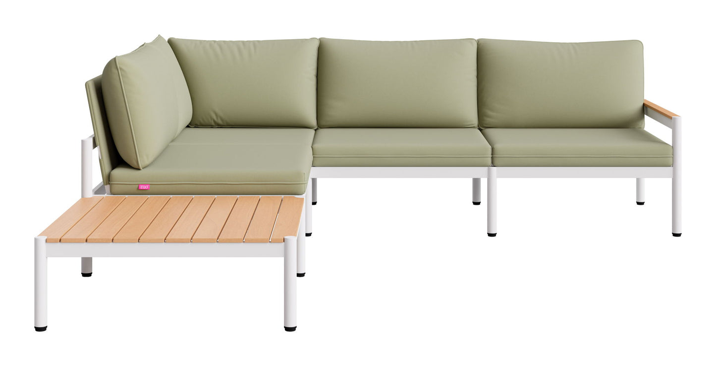 Lychee - Modular Sectional - Green / White