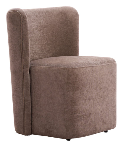 Bambun - Dining Chair With Wheels - Brown