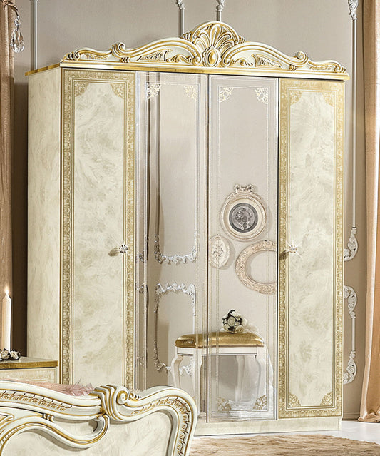 Leonardo - 4 Door Wardrobe - Beige