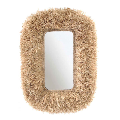 Palm - Sisal Rectangular Wall Mirror - Natural