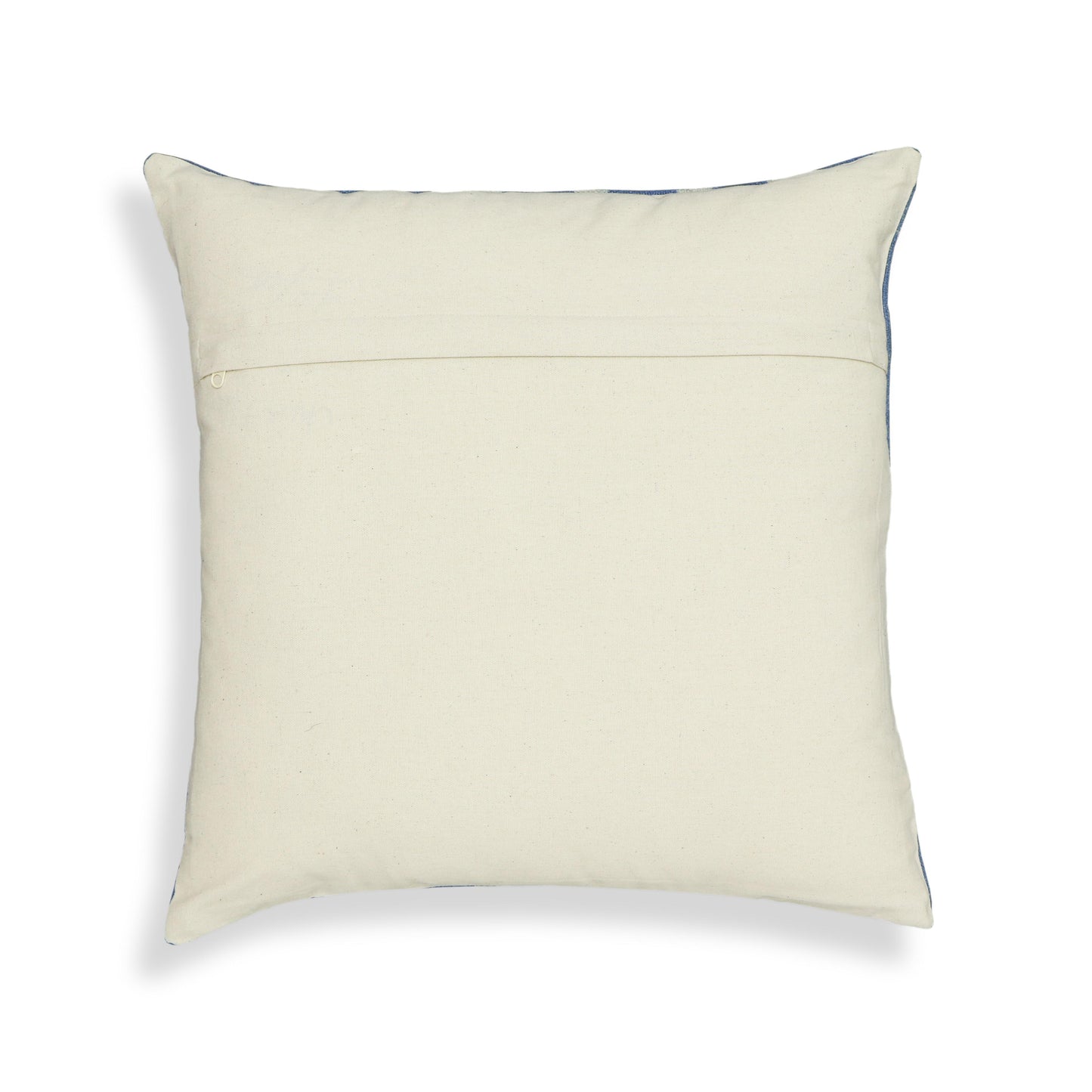 Indigo - Dots Cotton Square Accent Pillow - Indigo