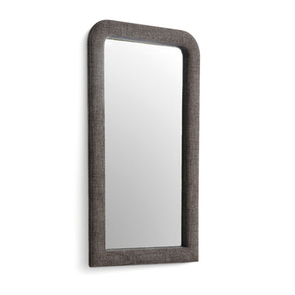 Heidi - Oversized Upholstered Floor Mirror In Textured Fabric