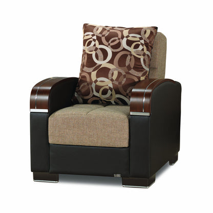 Ottomanson Mobimax - Upholstered Convertible Armchair With Storage