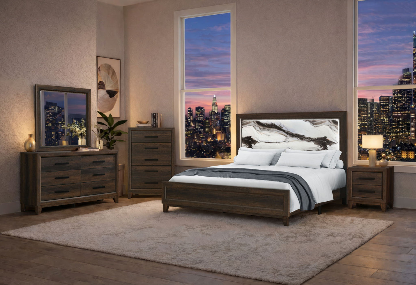 Harmony - Nightstand - Dark Brown