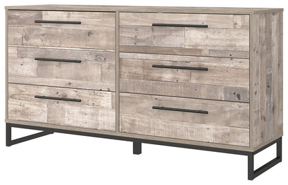 Neilsville - Six Drawer Dresser - Vinyl-Wrapped - Whitewash