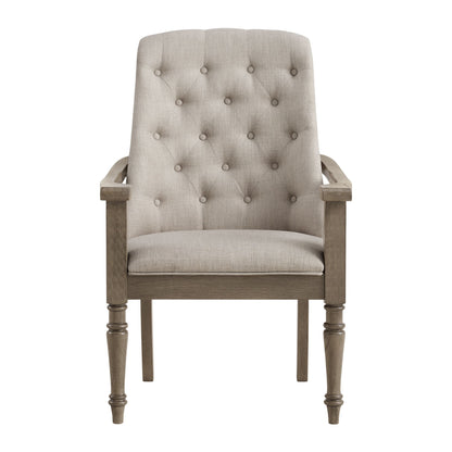 Kings Court - Dining Arm Chair - Gray / Taupe