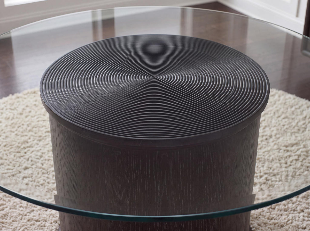 Maren - Complete Round Glass Top Dining Table