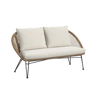 Grace - 4 Piece Outdoor Seating Set - Beige / Natural