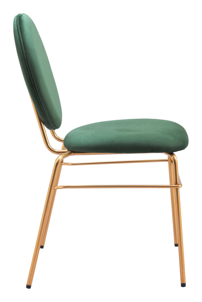 Odessa - Dining Chair (Set of 2) - Green / Gold