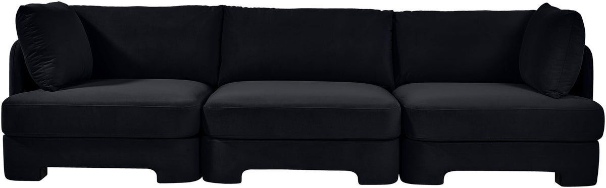 Hammond - Velvet Performance Fabric Upholstered 3 Piece Sofa