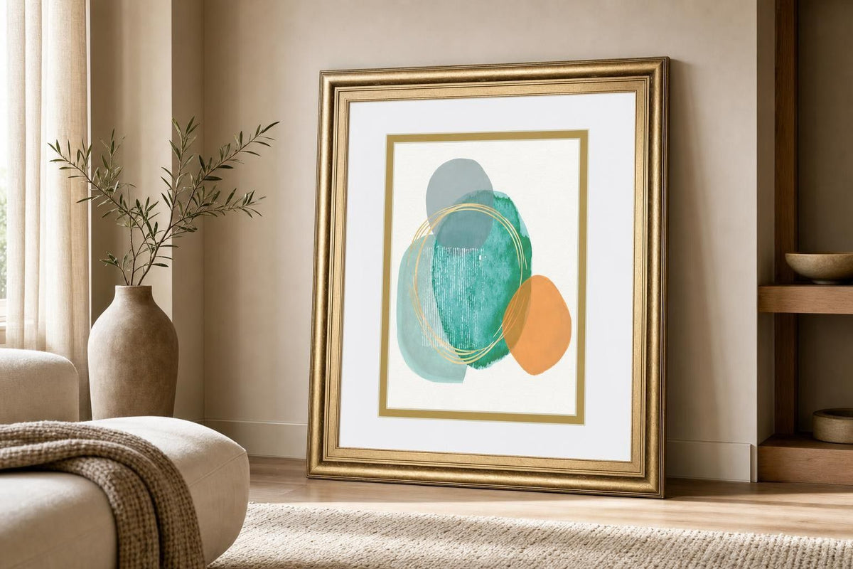 34x40 River Jewels II By Susan Jill - Light Blue