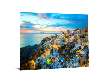 Tempered Glass With Foil - Greece - Blue