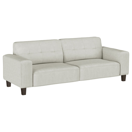 Deerhurst - Upholstered Track Arm Tufted Sofa - Greige