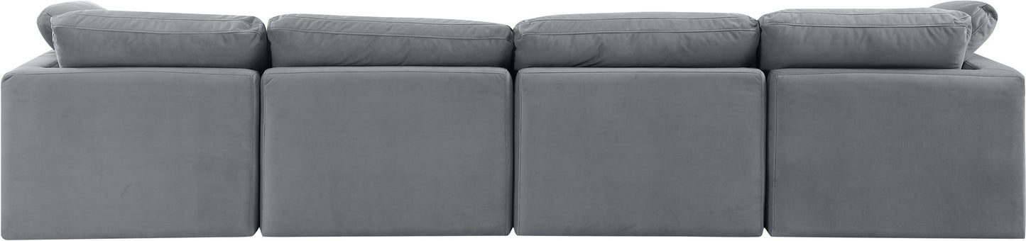 Indulge - Velvet 4 Seat Modular Sofa
