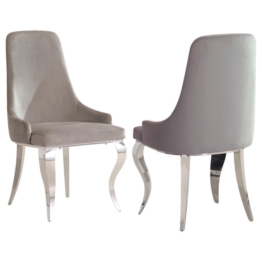 Antoine - Curved Chrome Legs Dining Chair