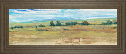 Distant Treeline Panel By Tim Otoole - Framed Print Wall Art - Light Brown