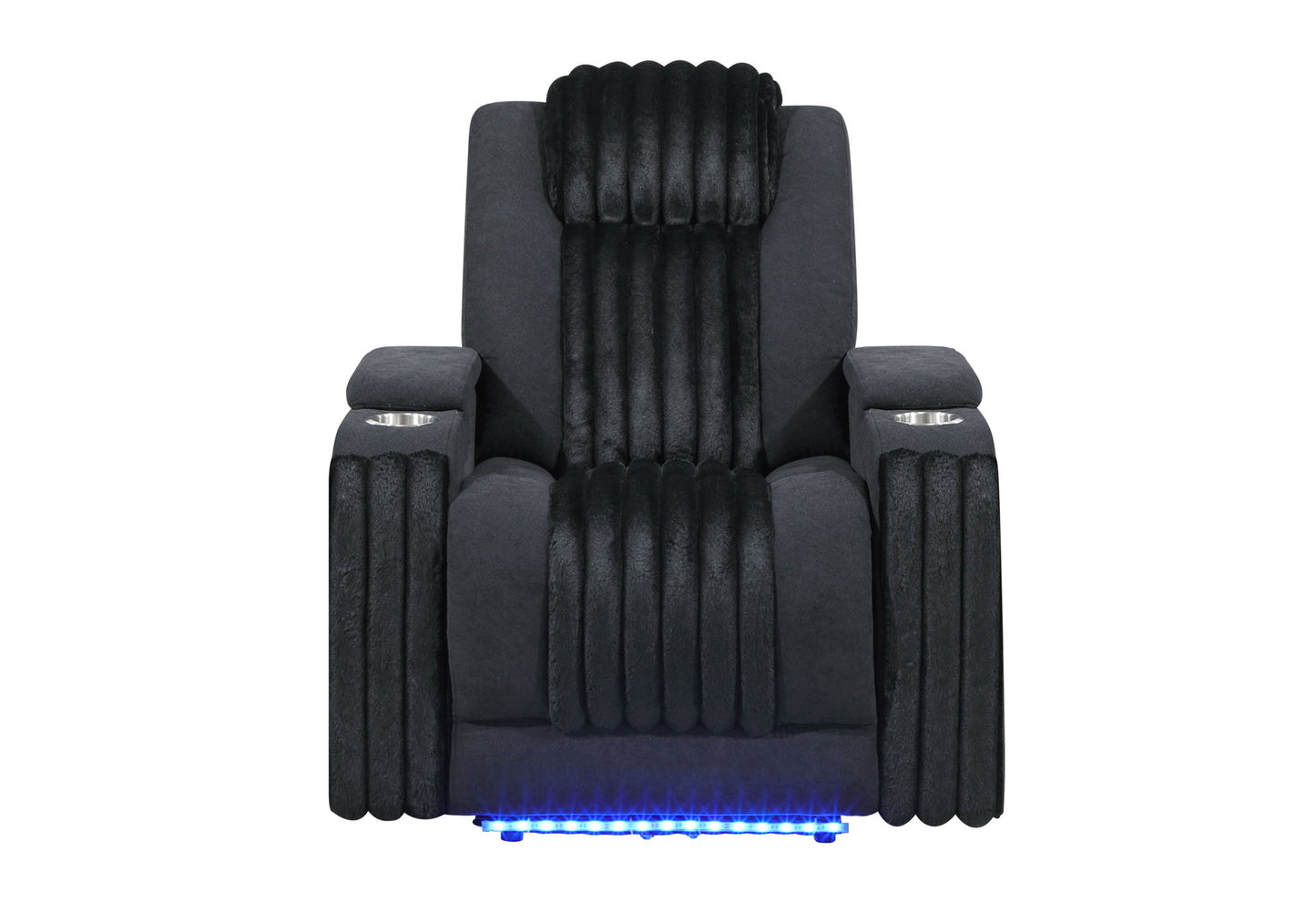 U8000 - Power Recliner With Power Headrest & LED Light - Black