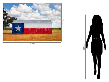 Tempered Glass With Foil - Txas Flag Barn - Blue